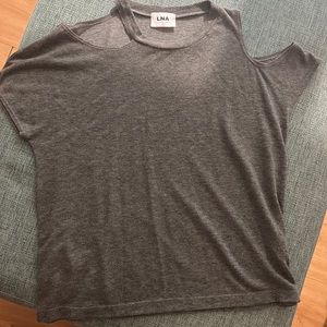 LNA sexy open/ripped shoulders boxy top. Worn once.